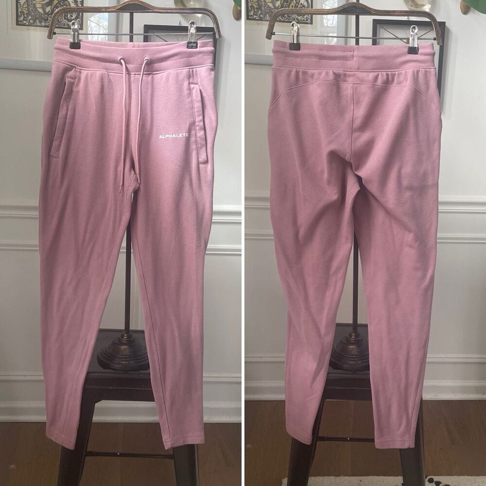 Alphalete Dusty Pink Taper Sweatpants Athletic Pants $66 S